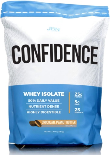 [BRSROZQ7DMCA2CLB] Confidence Whey Protein Isolate Powder (Chocolate Peanut Butter, 25)