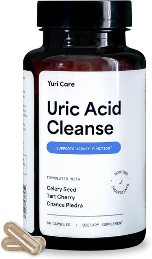 [BRSRAGIFCEOQ2DLZ] Natural Uric Acid Cleanse with 2000mg Celery Seed, 1000mg Chanca Piedra, Pomegranate Extract, Tart Cherry Extract Capsules - Kidney Cleanse Detox " Repair for Uric Acid Flush