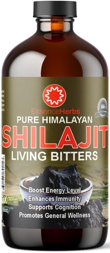 [BRSRAFIPAANA4EI7] Essence Herbs Shilajit Bitters Liquids Made with Shilajit, Moringa, Black Seed, & More (Pack of 1)