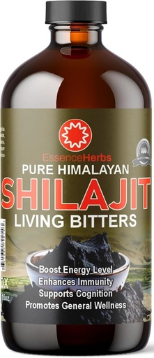 [BRSRAFIPAANA4EI7] Essence Herbs Shilajit Bitters Liquids Made with Shilajit, Moringa, Black Seed, " More (Pack of 1)