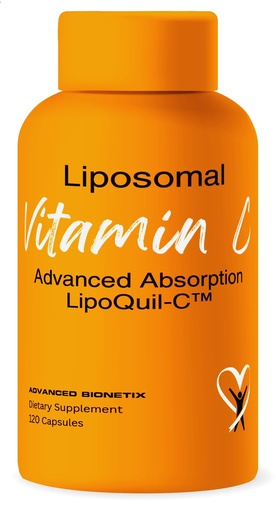 [BRSRMBTYCIFWK2Q4] Advanced Bionetix Liposomal Vitamin C Supplement | LipoQuil-C™ Enhanced Absorption Technology | 120 Capsules 1000mg High Dose Fat Soluble Vita C | Immune Support Collagen Support