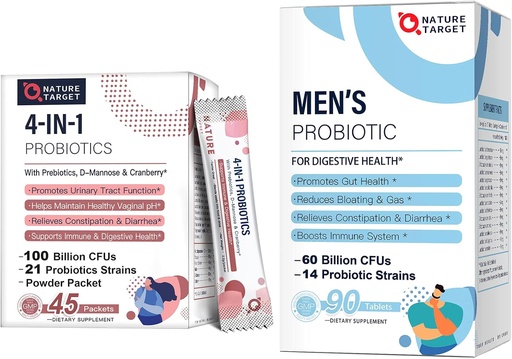 [BRSW2GIKOIIQED33] NATURE TARGET Probiotics for Women/Men