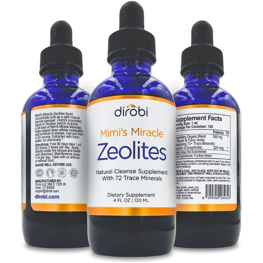 [BRSRA2T2PMPAKF3L] Mimi's Miracle Zeolites: Heavy Metal Detox Zeolite Supplement Drops with 70 Trace Minerals for Adults & Kids - Supports Cell Restoration, Immune & Digestive Tract Health (4 oz Bottle, 60 Day Supply)