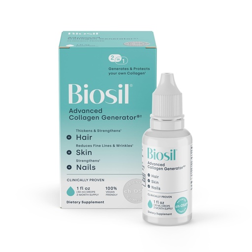 [BRSRMFTQOAGWO2TF] Biosil Collagen Booster Supplement - 1 fl oz Drops - Patented ch-OSA Activator for Skin, Hair, Nails & Joints - Supports Natural Production - 60-Day Supply