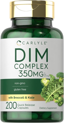 [BRSW2CQ2AAFRY2TO] Carlyle DIM Supplement for kvinner og menn | 350 mg | 200 greve | Vegetarisk, ikke-GMO og glutenfri kompleks