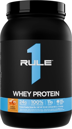 [BRSW2BAEAANQIGTD] Regel 1 Whey Protein – 24g Fast-Acting Protein aus All-Whey-Quellen mit natürlich vorkommenden EAAs & BCAAs für Workout Recovery oder jederzeit Verwendung (2 Pfund*, Gesalzener Karamell)