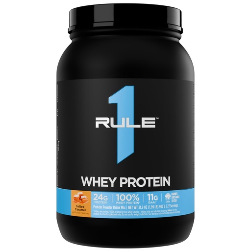 [BRSW2BAEAANQIGTD] Rule 1 Proteins Whey Protein Powder, Salted Carmel, 27 Servings | 24g Fast-Acting Protein from All-Whey Sources with Naturally Occurring EAAs & BCAAs for Workout Recovery or Anytime Use