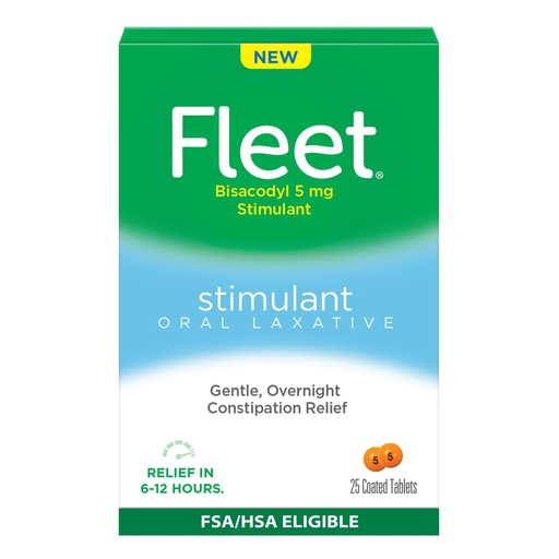 [BRSRAZAOCQNRMGQ6] Fleet Oral Laxative Tablets for Overnight Constipation Relief for Adults, Stimulant Laxative, 25 Count