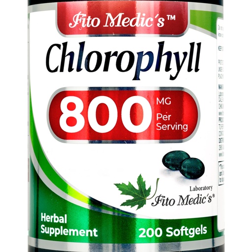 [BRSRMBQ5CR7GMDIY] FITO MEDIC'S Lab Chlorophyll Supplement, 200 Softgels, Chlorophyll Capsules