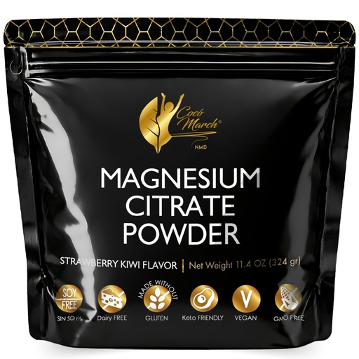 [BRSROZD3BYGWGDI6] Cocó March N.M.D Magnesium Citrate Powder – Magnesium Supplement for Sleep & Relaxation, Digestive & Brain Support – Vegan, Gluten Free, Keto Friendly & Non-GMO – Strawberry Kiwi Flavor, 45 Day Supply