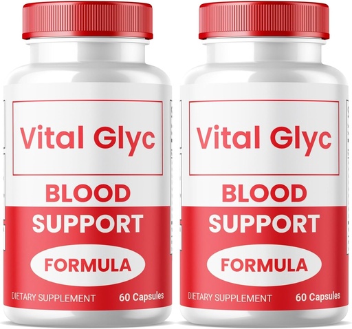 [BRSRAHA3BABBEHLO] (2 Pack) Vital Glyc Capsules - Official Blood Support Formula, Vital Glyc Blood Vessel Cleaner, Vital Glyc Glyco Optimizer Pills, Supports Total Health & Wellness, Vital Glyc Powder (120 Capsules)