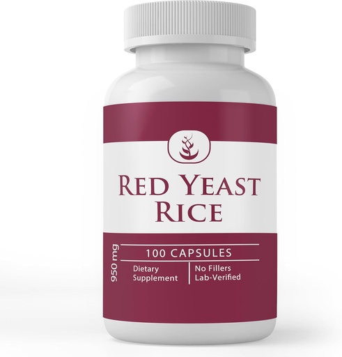 [BRSROHQTOEIGMCLX] Pure Original Ingredients Red Yeast Rice Extract, (100 Capsules) Always Pure, No Additives Or Fillers, Lab Verified (100 Capsules)