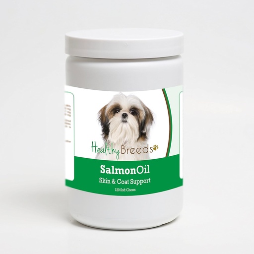[BRSWGEICCUJWGA3K] Healthy Breeds Shih Tzu Salmon Oil Soft Chews 120 Count