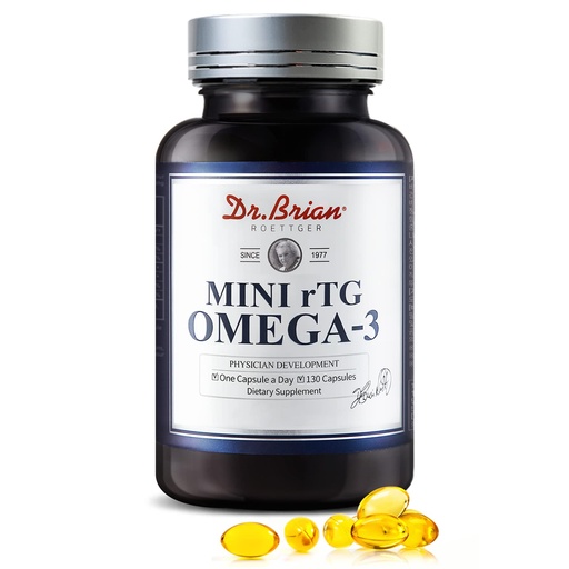 [BRSWYGL2C4BQODYY] Dr.Brian Fish Oil Supplement 130 Softgel, Highly Absorbed rTG Mini Omega 3 Fish Oil Capsule with EPA/DHA Fatty Acids Vitamin D E, 500mg rTG Omega-3 Support Heart Brain Immune Health No Fishy Taste