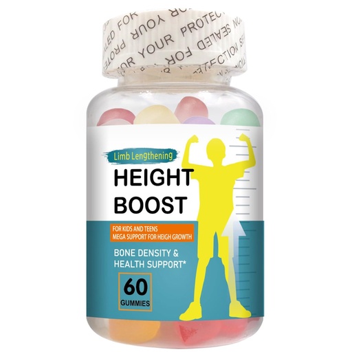 [BRSROHD2CBYROC3V] Height Boost Bone Growth Gummies for Kids & Teens – Natural Growth Support with Calcium, Vitamin D3, K2, Collagen Hydrolysate & Herbal Blend – Bone Strength & Height Supplement – 60 Gummies