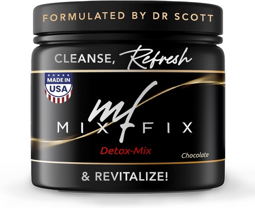 [BRSRAGD6AAORUADD] Mix-Fix Full Spectrum Detox Powder - Natural Daily Cleanse for Digestive Health & Vitality - Plant Based Vegan Liver Cleanse Powder - Gently Supports Body Detoxification | Chocolate (30 Servings)