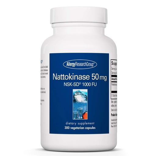 [BRSWIYIPAQMQAGTG] Allergy Research Group ARG Nattokinase 50 mg - Supplement to Support Healthy Circulation - Delivers NSK-SD from Fermented Soybeans per Serving - 150 Servings - 300 Capsules