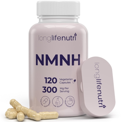 [BRSRAGD2BMIBEGTG] LongLifeNutri NMNH 300mg (Dihydronicotinamide Mononucleotide) - 120 Vegan Capsules, 2-Month Supply, NMN Alternative, NAD Supplement for Energy & Longevity, Lab Tested, Made in USA