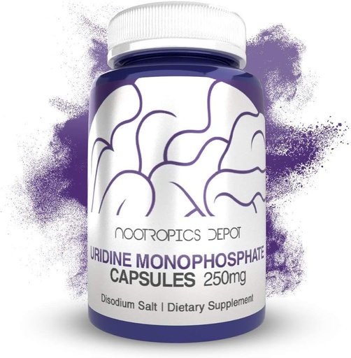 [BRSWGAA6OAOWE3QV] Nootropics Depot Uridine Monophosphate Capsules | Disodium Salt (60 Count) Cognitive Enhancer* | Nootropic | Choline Precursor