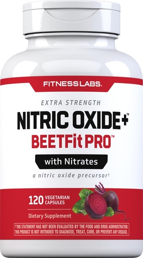 [BRSRMBQ3OJ7WYGTX] Fitness Labs Nitric Oxide Beet Root Capsules | with Nitrates | 120 Count | Nitric Oxide Precursor | Beetfit Pro | Vegetarian, Non-GMO, Gluten Free Supplement