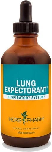 [BRSWIGAZA56BYET4] Herb Pharm Lung Expectorant Liquid Herbal Formula to Support Respiratory Immune Response - 4 Ounce