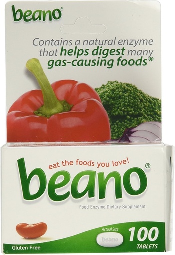 [BRSWIYTYO4GQAFTC] Beano Extra Strength Gas Prevention and Digestion Support Tablets, Helps Prevent Bloating and Discomfort, 100 Tablets