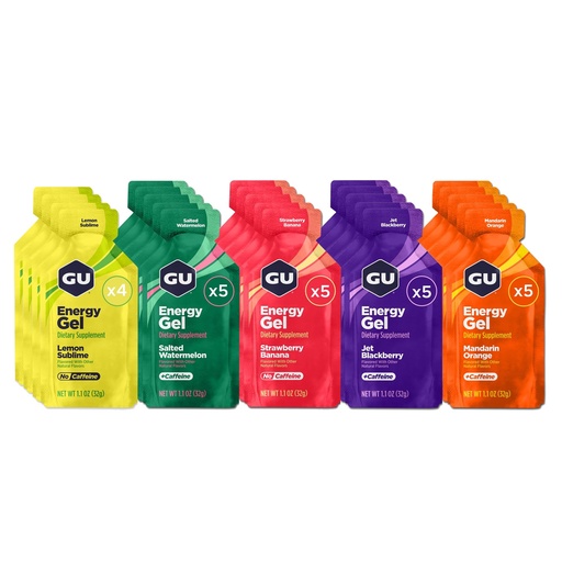 [BRSWECQKB4IGOELG] GU Energy, Original Energy Gels, Assorted Fruity Flavors - 24 Count