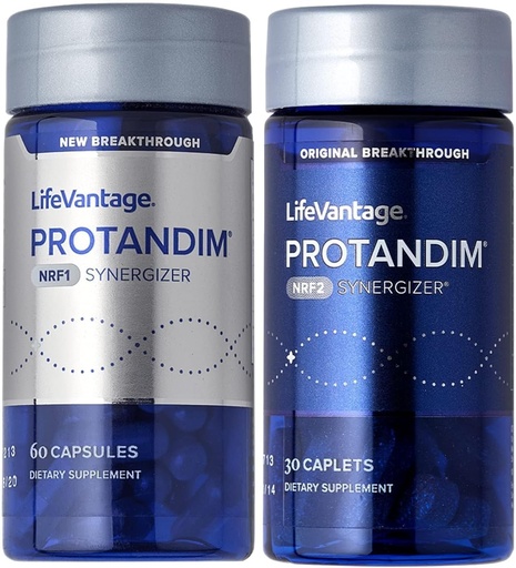 [BRSWGCYEDMPAAH34] LifeVantage Protandim Dual Synergizer, NRF1 (60 Caps) + Nrf2 (30 Caps) Activátory, Zdravé stárnutí, Antioxidant, Cellular Energy Boost, Heart Health, Ashwagandha, Turmeric, CoQ10