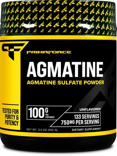 [BRSWG2YRDN6RAHTJ] Primaforce Agmatine Sulfate Powder Supplement, 100 Grams – Promotes Nitric Oxide Production/Enhances Performance
