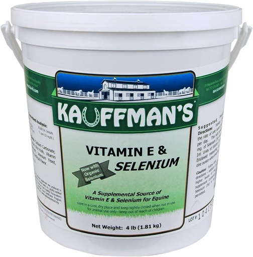 [BRSWIBT2AQFRSETU] Kauffman's Animal Products Vitamin E & Selenium Powder 4 lb