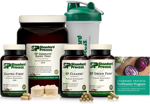 [BRSWIGYACUAAEFTM] Standard Process Purification Product Kit with SP Complete Dairy Free and Gastro Fiber - 21-Day Detox for Healthy Body Maintenance - Vegan, Gluten-Free & Non-Dairy - 1 Kit