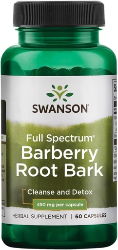 [BRSW2GT5OF7QKFI7] Swanson Full Spectrum Barberry Root Bark 450mg 60 Capsules