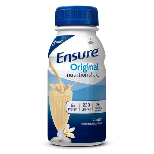[BRSWG2QCCUAREDI4] Ensure Original Nutrition Shake, Vanilla, 8 Ounces, 24 Count