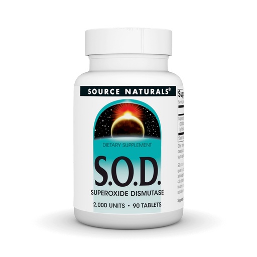 [BRSWIYT3OMAGYEI5] Source Naturals S-O-D, Superoxide Dismutase - Dietary Supplement - 90 Tablets