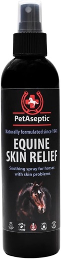 [BRSRO2Q7AUJWKCQ6] Equine Skin Relief Spray for Horses | Helps Heal Cuts, Insect Bites, Scrapes, & Sunburns | Helps Control Dermatitis | Helps Treat Rain Rot, Mud Fever, Sweet Itch, & More | 8oz Spray