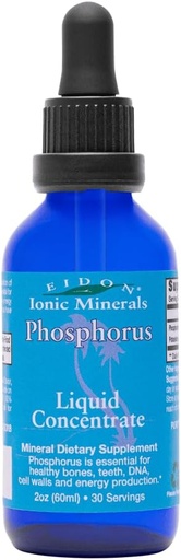 [BRSROBAEBEOQEA3D] Eidon Ionic Minerals Liquilus Phosphorus - Phosphorus Drops, Potassium Phosphate Mineral Drops for Water, Hỗ trợ năng lượng sản xuất, hỗ trợ xương và Teeth Health, 2oz