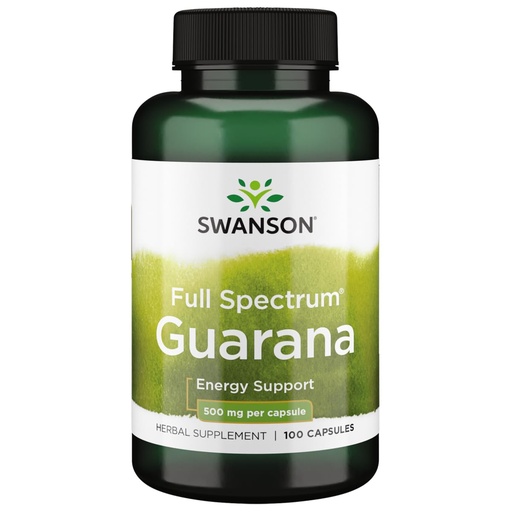 [BRSWIYT7PMOBOYL4] Swanson Guarana 500 Milligrams 100 Capsules
