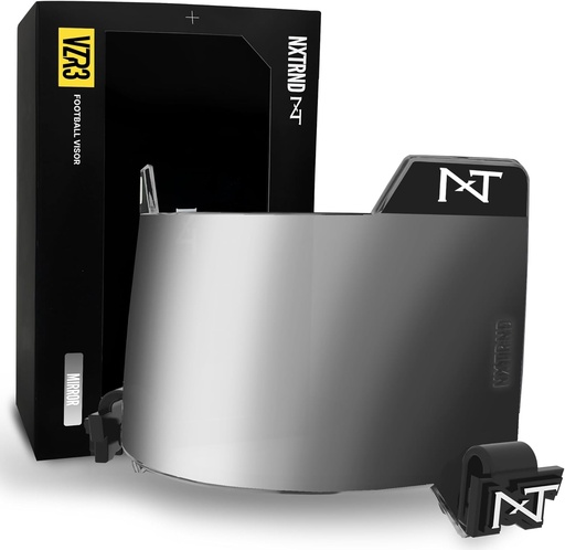 [BRSW2ZAFAEGRMDQ7] Nxtrnd VZR3 Football Visor, Curved Lens Technology, Fits Adult & Youth Football Helmets