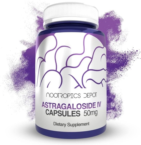 [BRSRMED5CAFGO2DZ] Nootropics Depot Astragaloside IV Capsules | 50mg | Astragalus membranaceus | 30 Count | Neuroprotective, Immune Support, Lengthens Telomeres