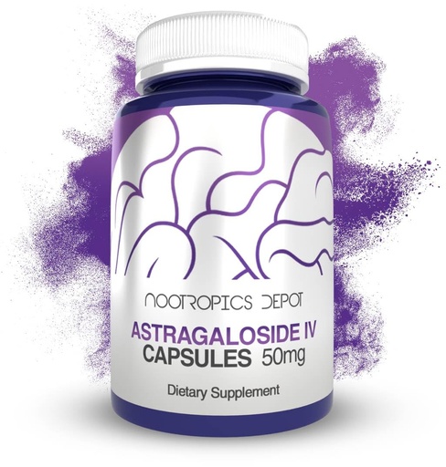 [BRSRMED5CAFGO2DZ] Nootropics Depot Astragaloside IV Capsules | 50mg | Astragalus membranaceus | 30 Count | Neuroprotective, Immune Support, Lengthens Telomeres