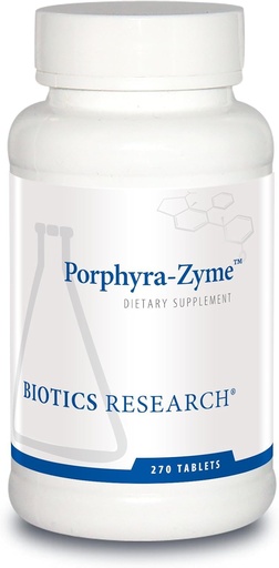 [BRSWIZYAOYOBA2LU] Biotics Research Porphyra Zyme Chlorophyll Concentrate, Heavy Metal Binding Capacity, Detoxification, 270 Tablets