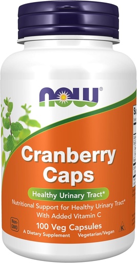 [BRSWIZL6OEFR4ELA] NOW Foods Supplements, Cranberry Caps with Added Vitamin C, Healthy Urinary Tract*, 100 Veg Capsules