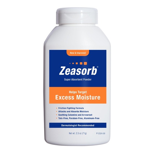 [BRSW2ZYFOUPAY3LV] Zeasorb Prevention, Super Absorbent Excess Moisture Powder to Prevent Chafing & Itching, 2.5 Oz