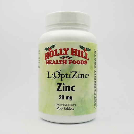 [BRSWGEACPIMAI2Y4] Holly Hill Health Foods, Zinc 20 MG, 250 Tablets