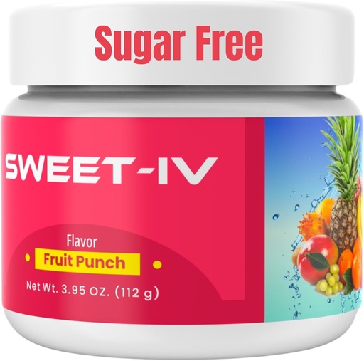 [BRSROBAFCQPA23DL] Sweet IV Electrolyte Powder – 3.9g Serving Flavored Drink Mix Magnesium, Copper – 40 Servings Magnesium Powder for Sports Enthusiasts, Athletes – Delicious and Refreshing (Fruit Punch)