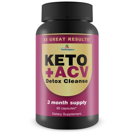 [BRSRMCQQCUMW2AL3] 3X Great Results - Keto + ACV Detox Cleanse - 3 Month Supply - Body Cleanse Detox - Colon Cleanse - Advanced Keto Detox Cleanse Formula with Fiber - Support Digestion & Immune Health