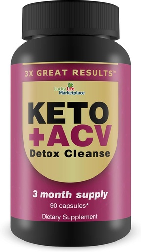 [BRSRMCQQCUMW2AL3] 3X gode resultater - Keto + ACV Detox Rengøring - 3 måneders levering - Krop Rengøring Detox - Colon Rengøring - Avanceret Keto Detox Rengøring Formel med Fiber - Støtte fordøjelse og immunforsvar