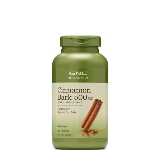 [BRSWKHY3CAEACF32] GNC Herbal Plus Cinnamon Bark 500mg Supplement, Traditional Ayurvedic Herb, 200 Servings
