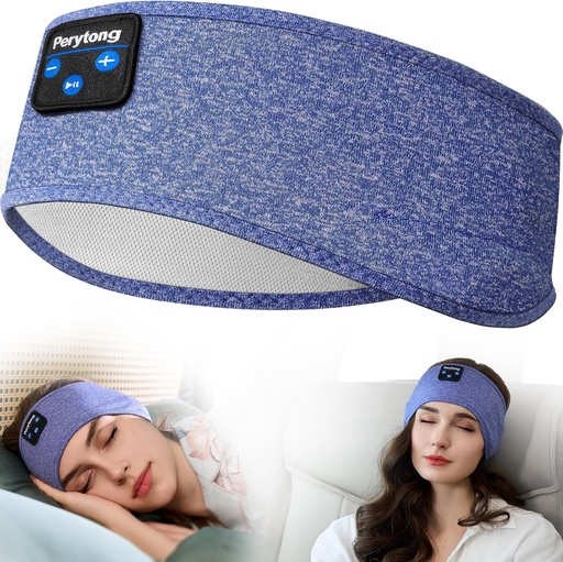 [BRSWYAIDO56ROF35] Perytong Sleep Headphones, Bluetooth Sports Headband Headphones with Ultra-Thin HD Stereo Speakers Perfect for Sleeping,Workout,Jogging,Yoga,Insomnia, Air Travel, Meditation