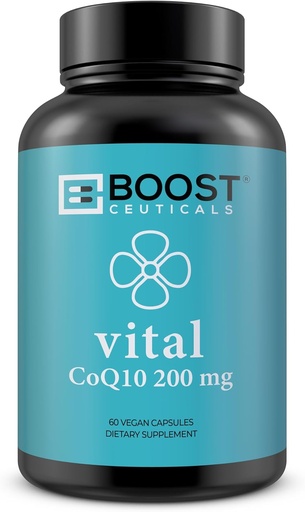 [BRSROGI7DMCQGHT2] CoQ10 200mg | High Absorption Coq10 with Bioperine | Pure CoQ10 Vegan Non GMO | No Stearates No Gluten | 60 200 mg Capsules